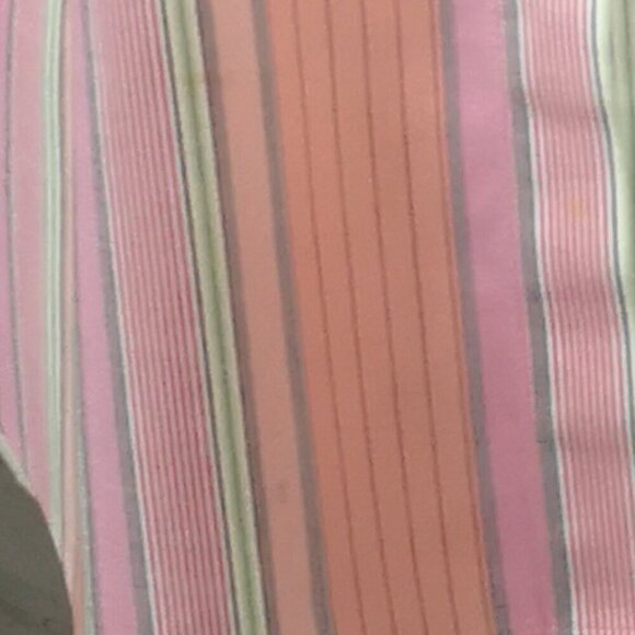 Talbots Wrinkle Resistant Stretch Ladies Size 12P Multi Colored Striped Shirt - Picture 10 of 10